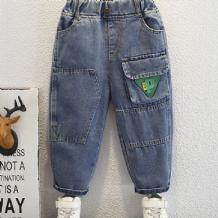 Toddler Drenge Triangle Green Logo Cargo Jeans