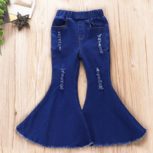 Toddler Piger Flare Leg Pant Ripped Jeans