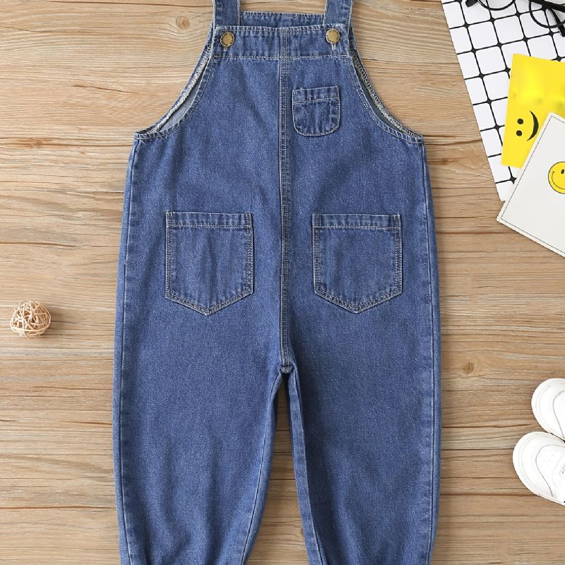 Unisex Drenge Piger Tilspidsede Overalls Jeans Børnetøj