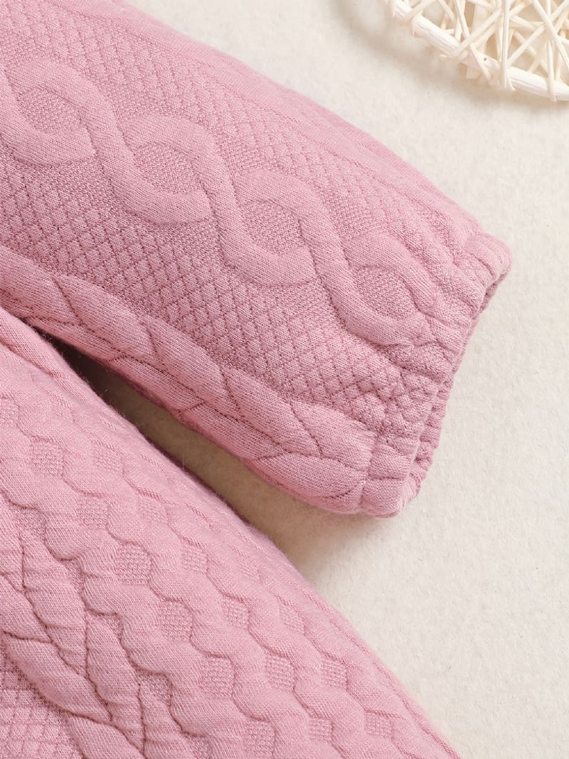 Baby Piger Langærmet Kjole Dukke Krave Solid Buttons Børnetøj