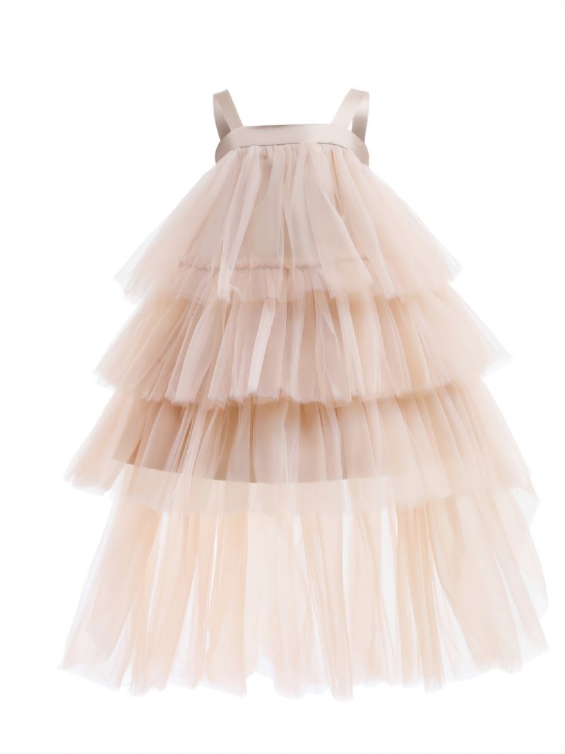Baby Piger Off The Shoulder Kjole Blonde Tyl Fest Prinsesse