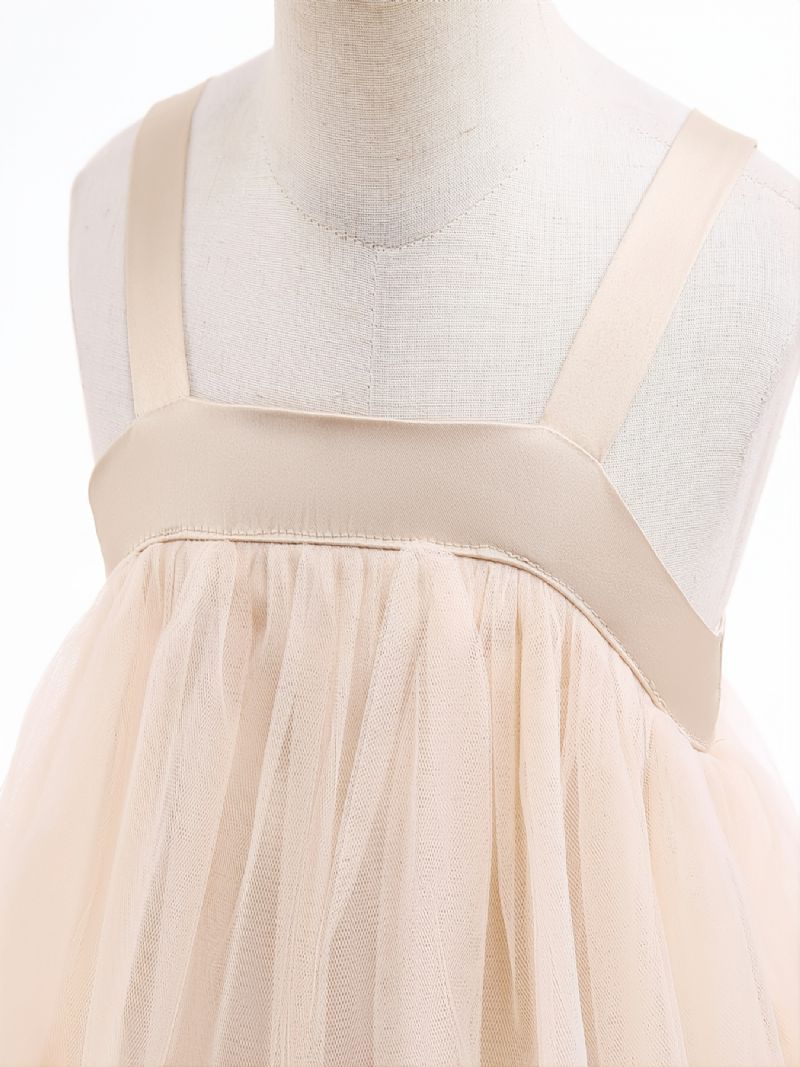Baby Piger Off The Shoulder Kjole Blonde Tyl Fest Prinsesse