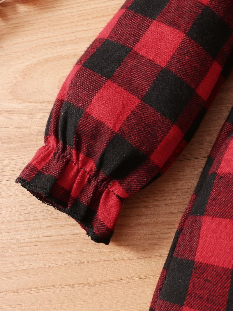 Baby Piger Plaid Kjole Til Efterår Og Vinter Ny