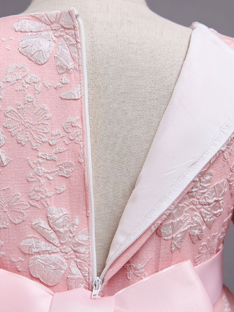 Babypigekjole Lanterneærmet Blomsterprint Prinsessekjole Brudekjole Efterfølgende Aftenkjole