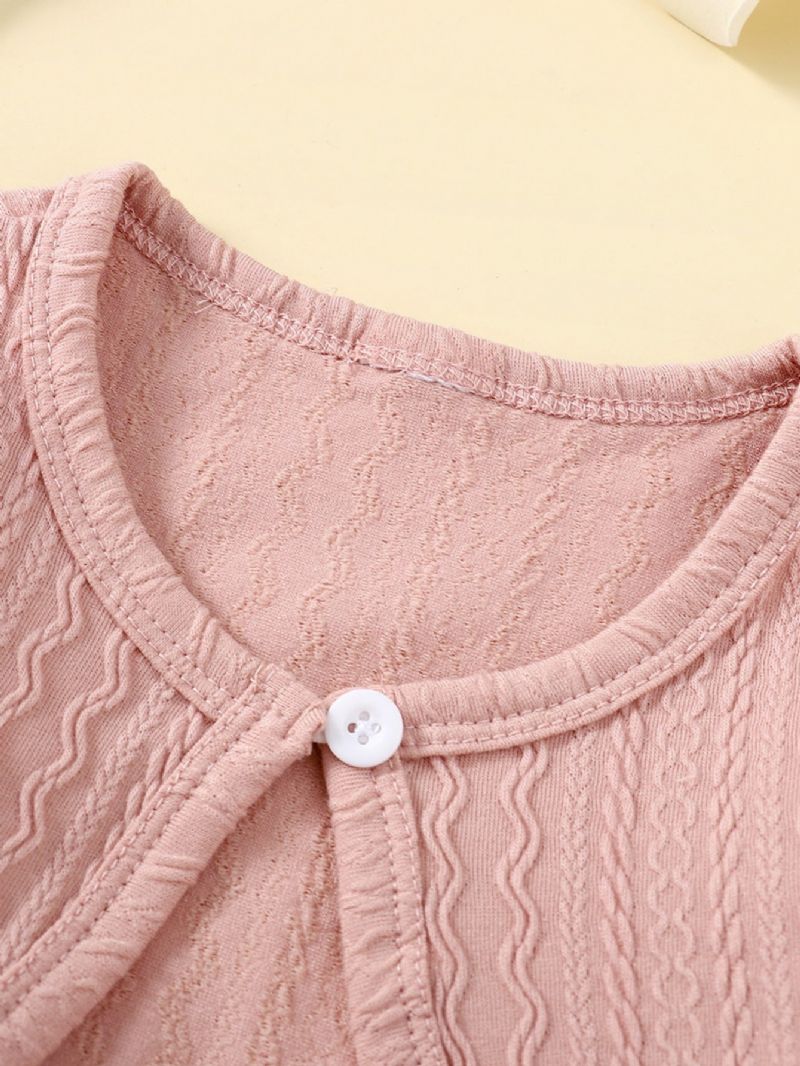 Babypiger Blomsterprint Sød Kjole Cardigan Topkjolesæt