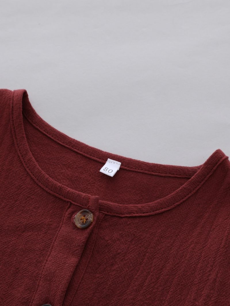 Christmas Price Cuts Baby Piger Double Pocket Langærmet Kjole