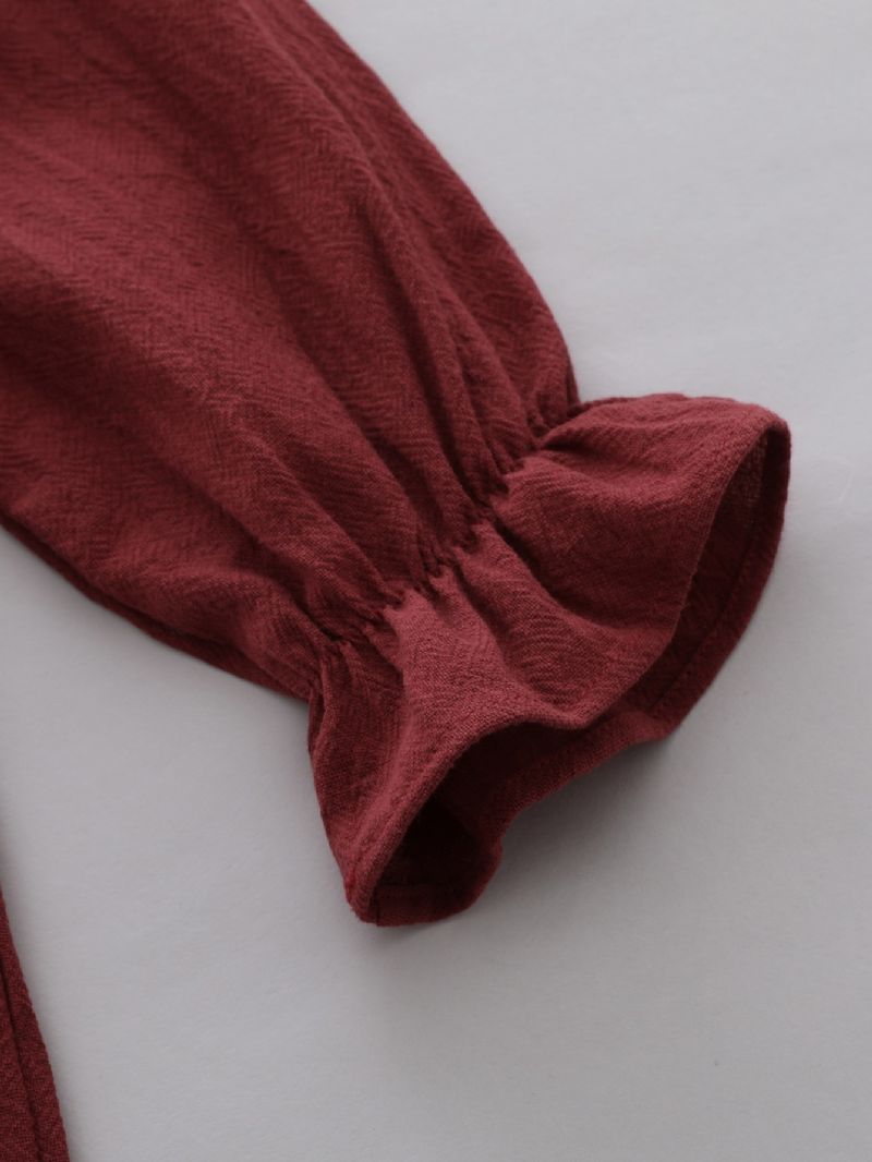 Christmas Price Cuts Baby Piger Double Pocket Langærmet Kjole