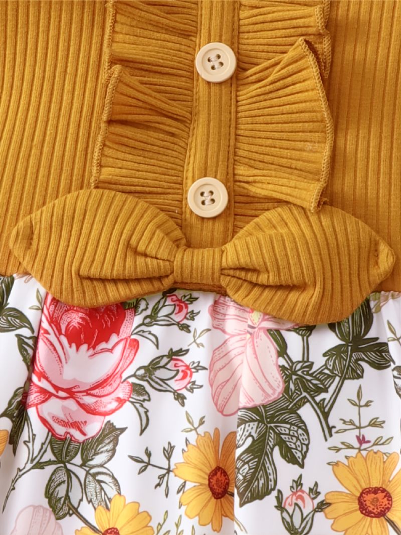 Efterår & Vinter Piger Casual Ditsy Blomsterprint Kjole