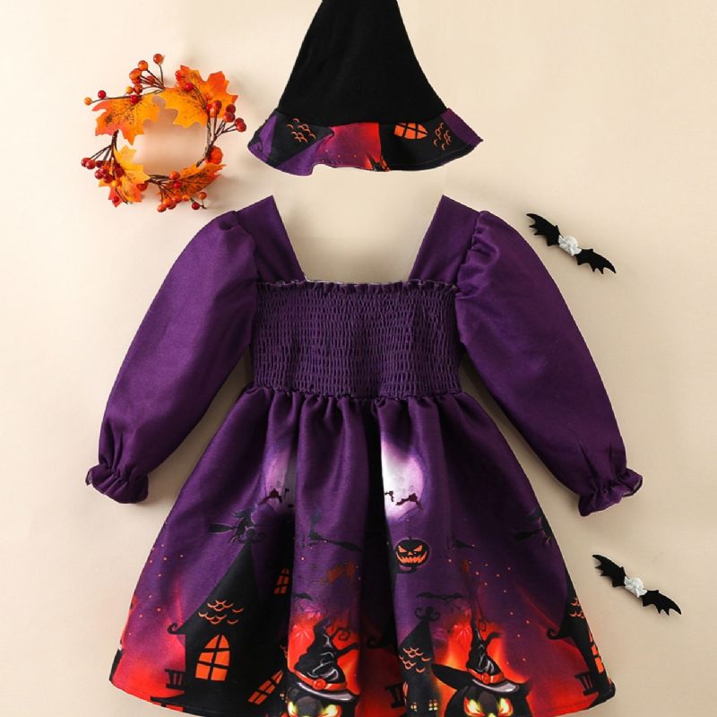 Halloween Hekse Festkjole Til Piger