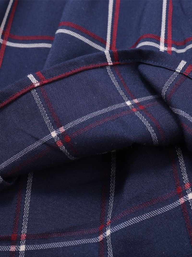 Langærmet Plaid Kjole Til Piger
