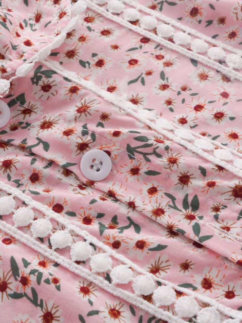 Piger Blomsterdukke Hals A-line Kjole