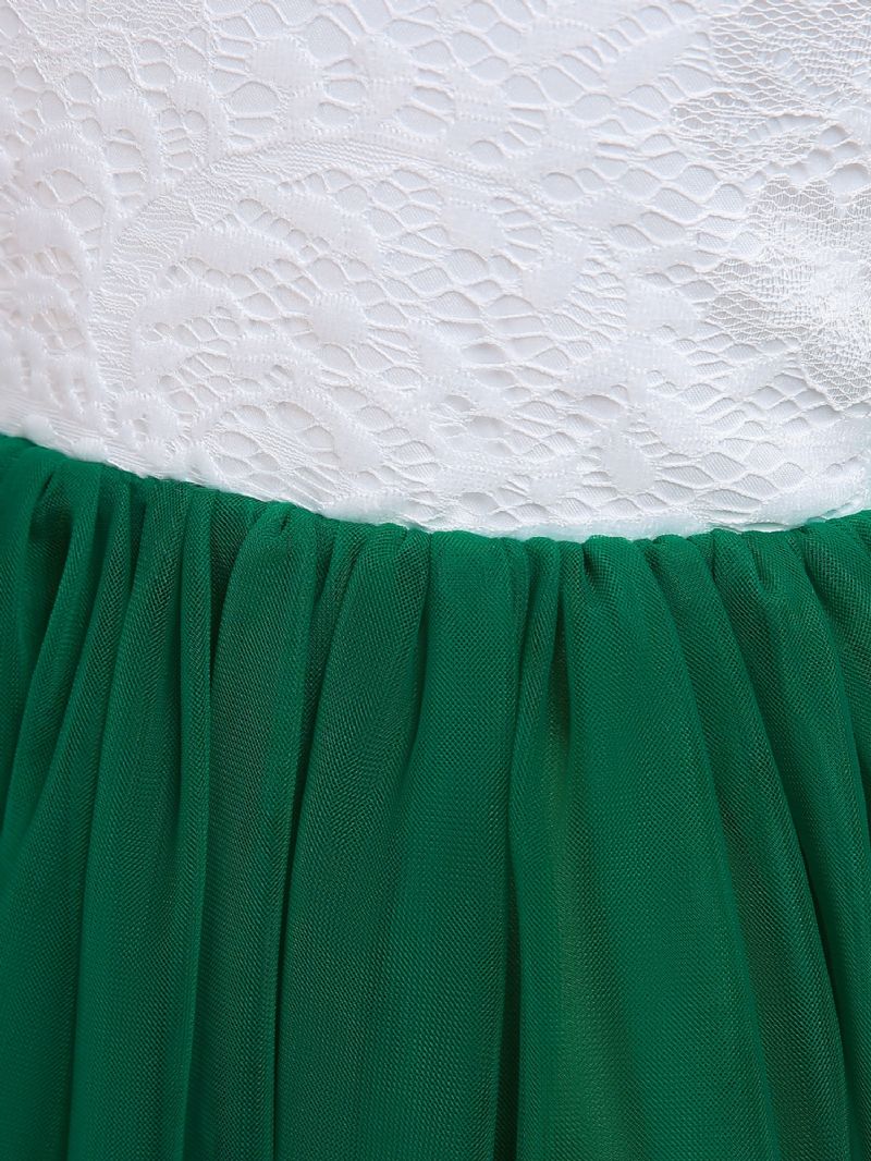 Piger Blonde Brudekjole Broderede Blomsterprinsesse Sparkle Tyl Fødselsdagsfest Kjoler