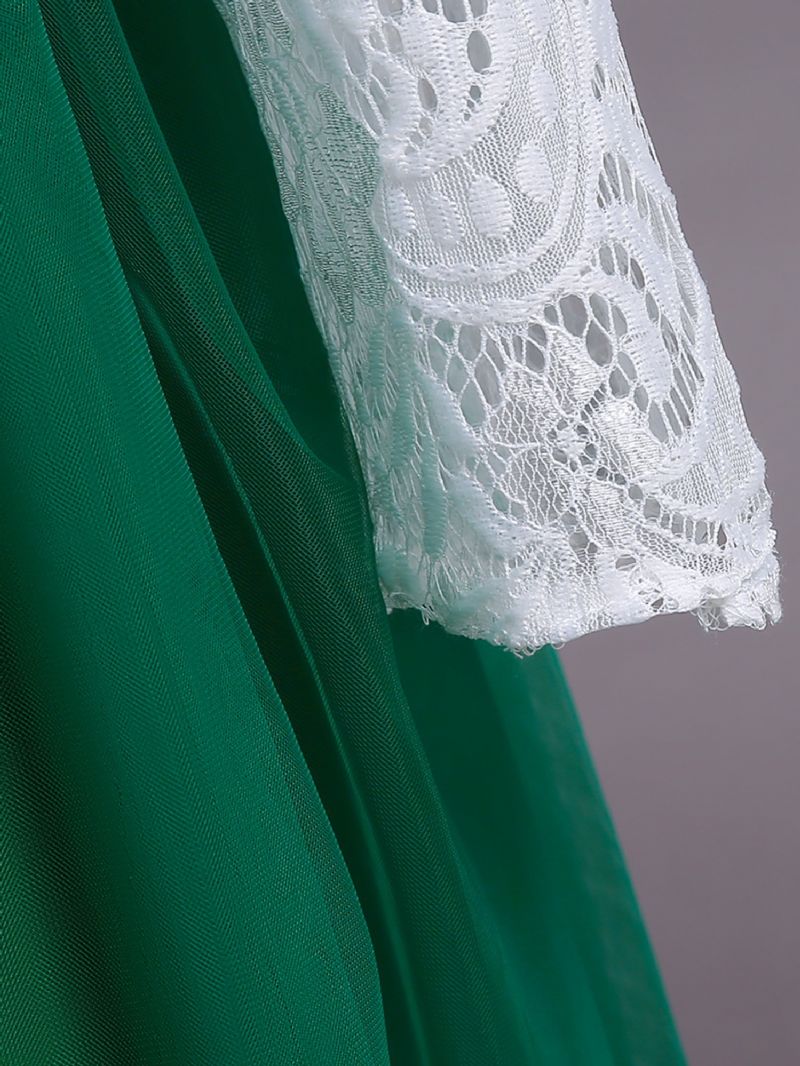 Piger Blonde Brudekjole Broderede Blomsterprinsesse Sparkle Tyl Fødselsdagsfest Kjoler