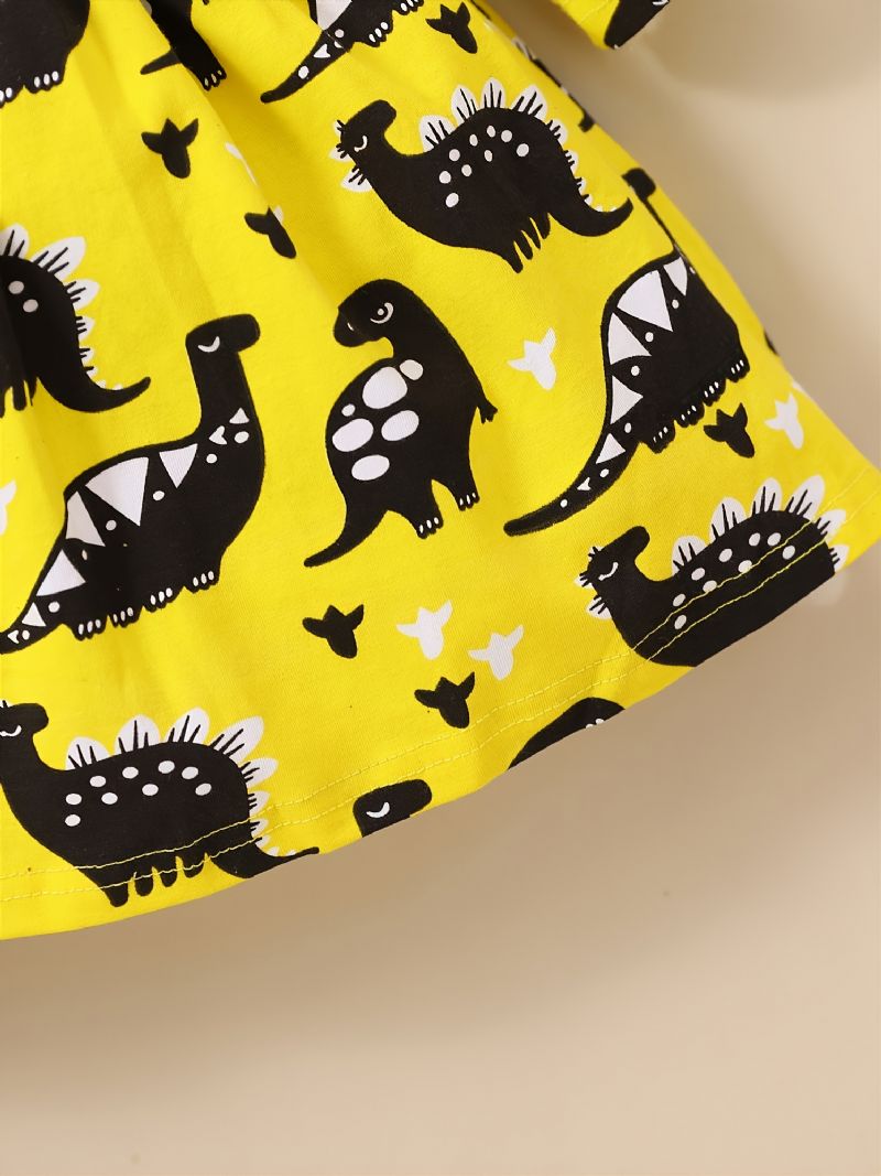 Piger Casual Cartoon Dinosaur Langærmet Kjole