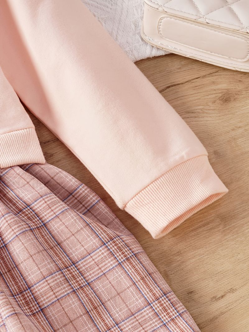 Piger Casual Print Langærmet Kjole Til Efterår/vinter