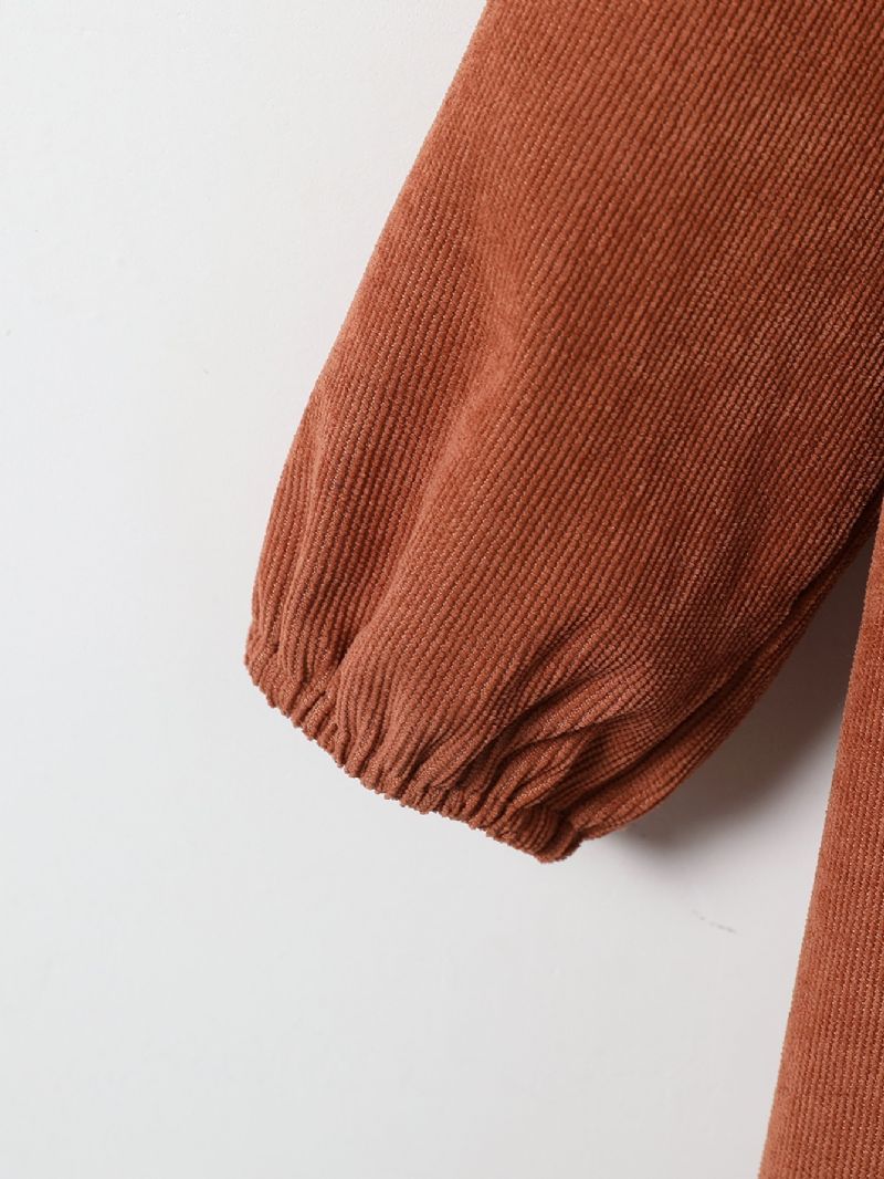 Piger Corduroy Dolly Collar Vintage Kjole