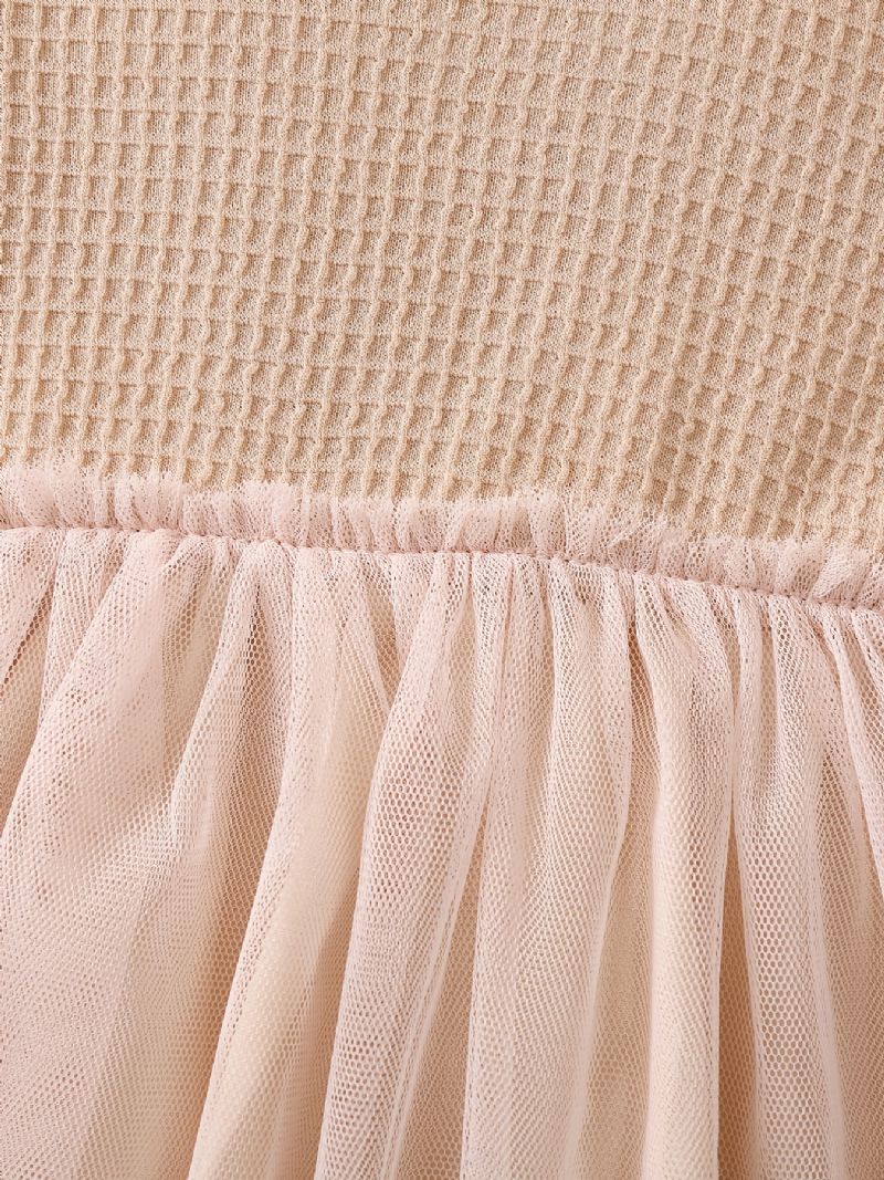 Piger Elegant Dressy Stitching Mesh Tutu Kjole Til Fest Performance Børnetøj