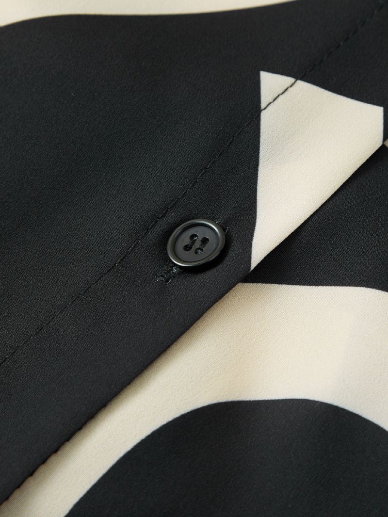 Piger Lapel Printed Bogstaver Langærmet Kjole