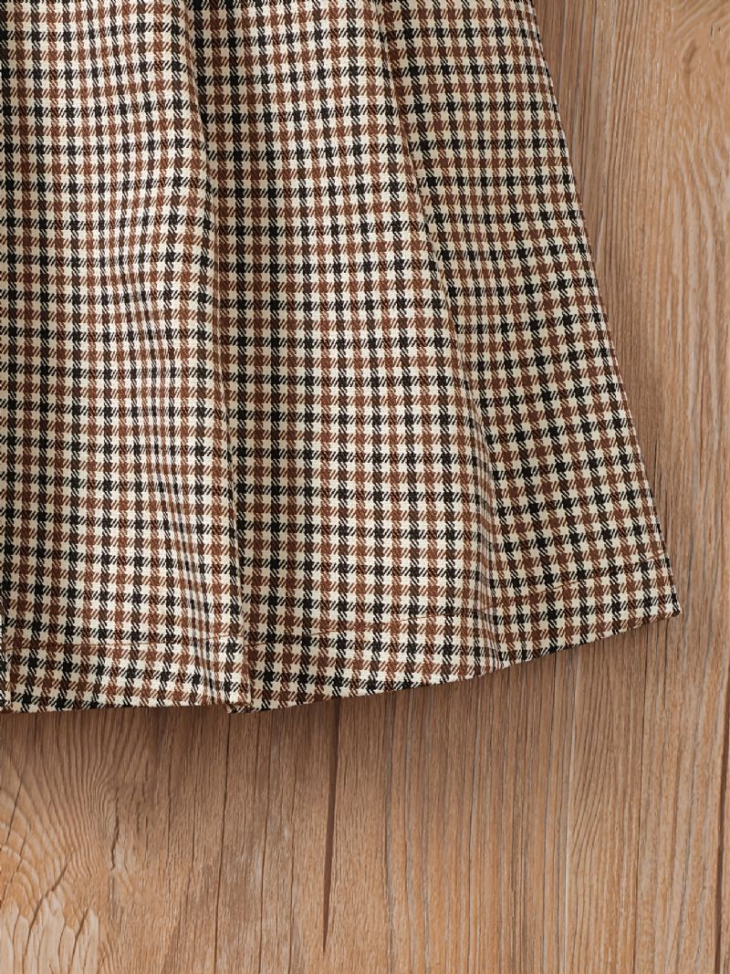 Piger Letter Print Alfabet Plisseret Elegant Casual Langærmet Kjole