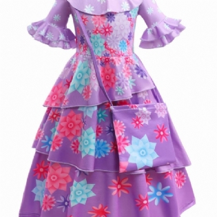 Piger Lilla Kostumer Fødselsdag Dansefest Prinsesse Kjole Cosplay Halloween Dress Up Suit Med Taske
