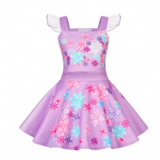 Piger Madrigal Familiekjole Kostume Prinsesse Halloween Fødselsdagsfest Cosplay Outfit Fancy Kjole