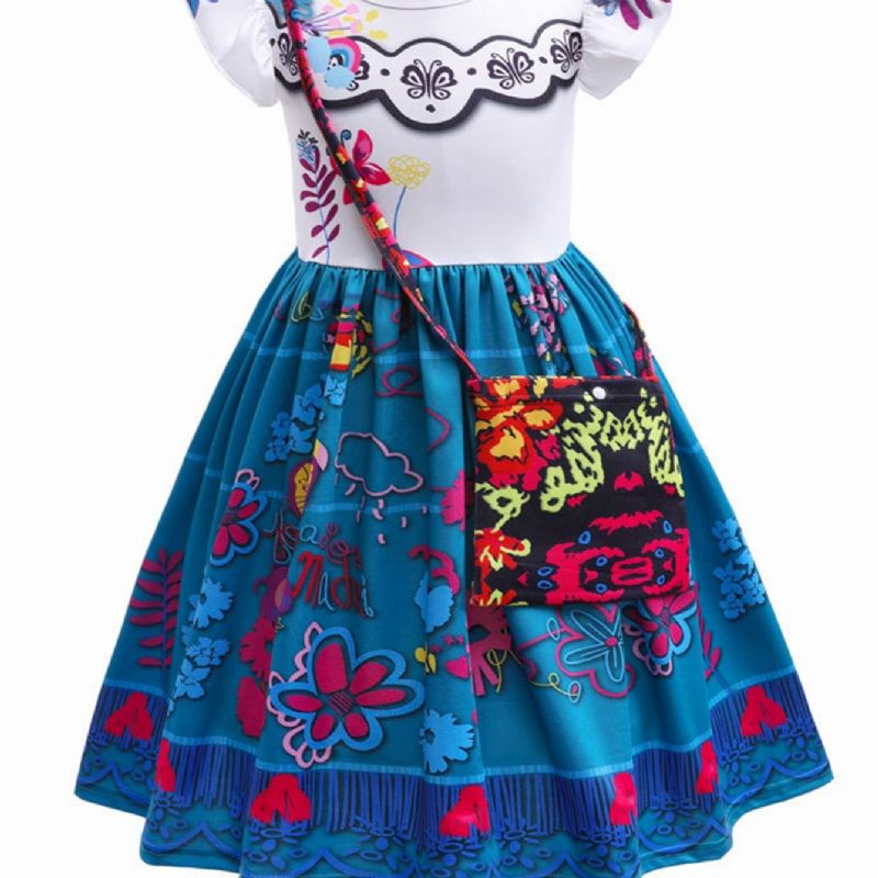 Piger Mirabel Kjole Kostume Tegnefilm Filmkjole Prinsesse Magisk Fest Udklædning Tøj Cosplay Outfits