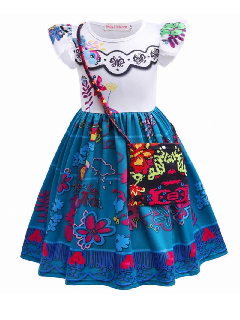 Piger Mirabel Kjole Kostume Tegnefilm Filmkjole Prinsesse Magisk Fest Udklædning Tøj Cosplay Outfits