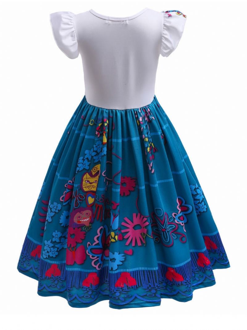 Piger Mirabel Kjole Kostume Tegnefilm Filmkjole Prinsesse Magisk Fest Udklædning Tøj Cosplay Outfits