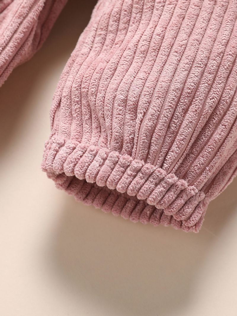 Piger Pink Pit Strip Corduroy Blonde Knap Kjole