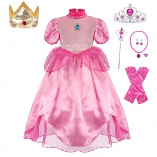 Piger Pink Princess Kjole Til Fest Cosplay Kostume