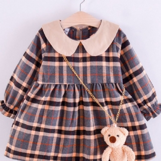 Piger Plaid Britisk Stil Preppy Kjole