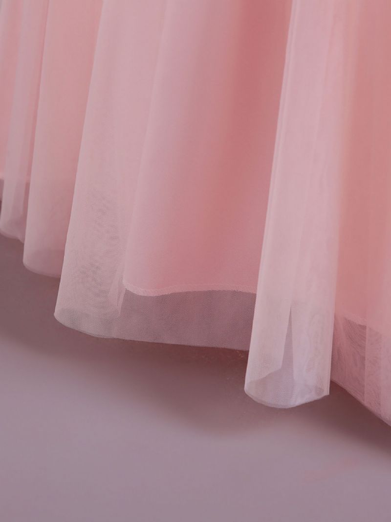 Piger Prinsesse Floral Fluffy Mesh Broderede Elegante Casual Kjoler