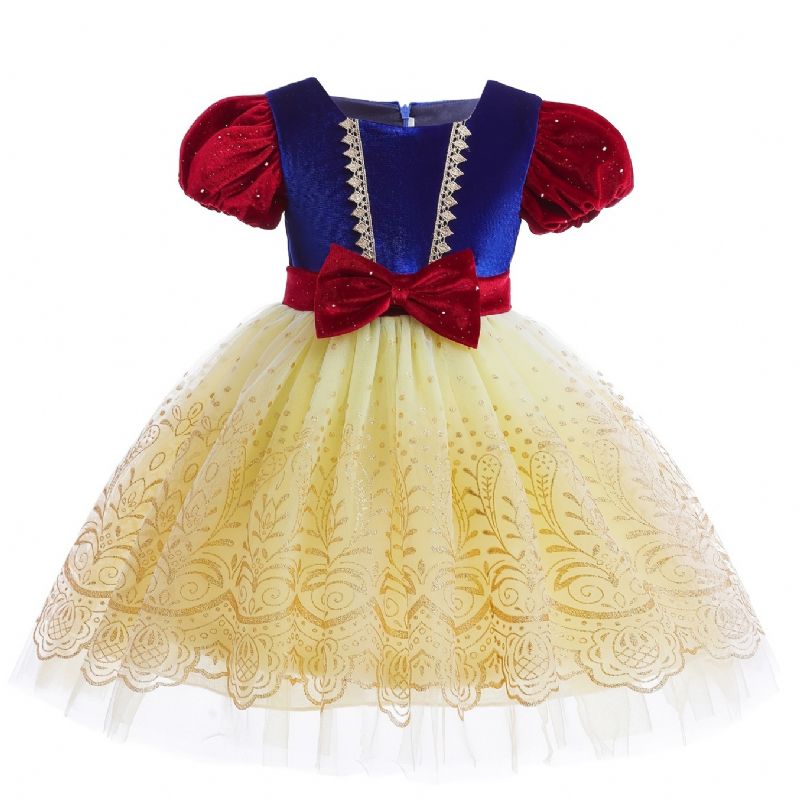 Piger Prinsesse Kjole Fløjl Tutu Performance Til Nytår Juleaften Fødselsdagsfest Cosplay Outfit Børnetøj