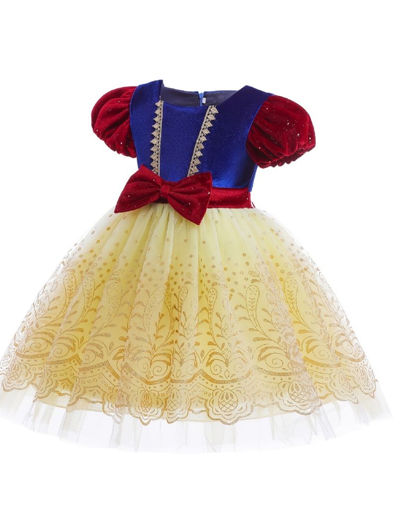 Piger Prinsesse Kjole Fløjl Tutu Performance Til Nytår Juleaften Fødselsdagsfest Cosplay Outfit Børnetøj