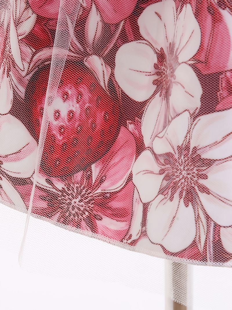 Piger Prinsesse Kjole Kortærmede Blomster Print Mesh Tutu Performance Bryllup Til Aften Fødselsdagsfest Børnetøj