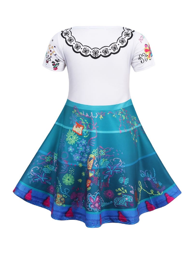 Piger Prinsesse Kjole Kostume Dress Up Fødselsdagsfest Jul Cosplay Outfit Tilbehør Inkluderet Sæt Børnetøj