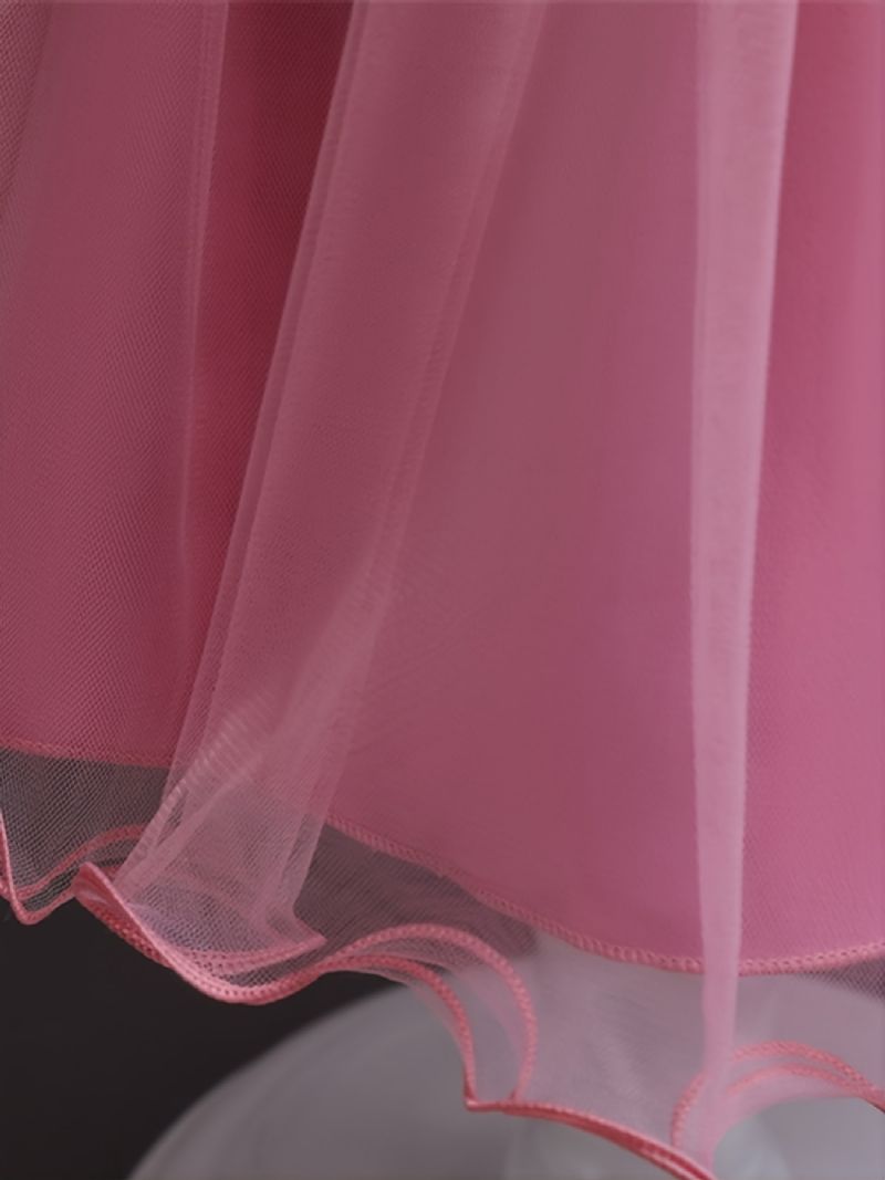 Piger Prinsessekjole Ærmeløs Blomsterbroderi Tutu Kjole Performance Bryllupsblomst Til Aften Fødselsdagsfest Børnetøj