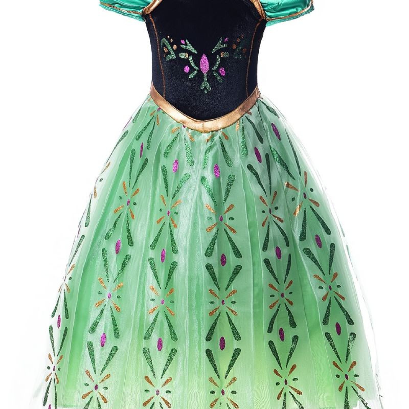 Piger Prinsessekjole Pailletter Mesh Dress Up Performance Kjole Cosplay Outfit Til Aften Fødselsdagsfest Børnetøj