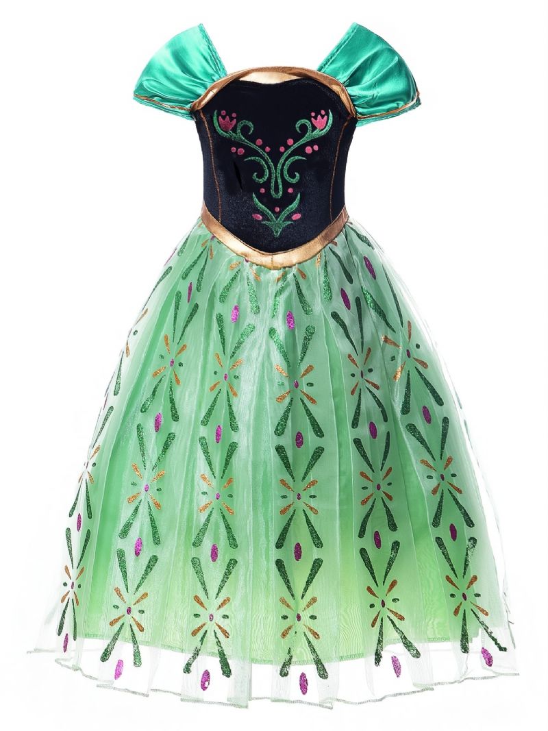 Piger Prinsessekjole Pailletter Mesh Dress Up Performance Kjole Cosplay Outfit Til Aften Fødselsdagsfest Børnetøj