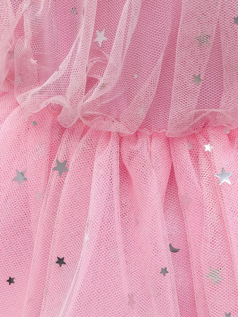 Piger Puff Sleeve Prinsesse Kjole Pailletter Babytøj Festkjole Til Jul Børnetøj