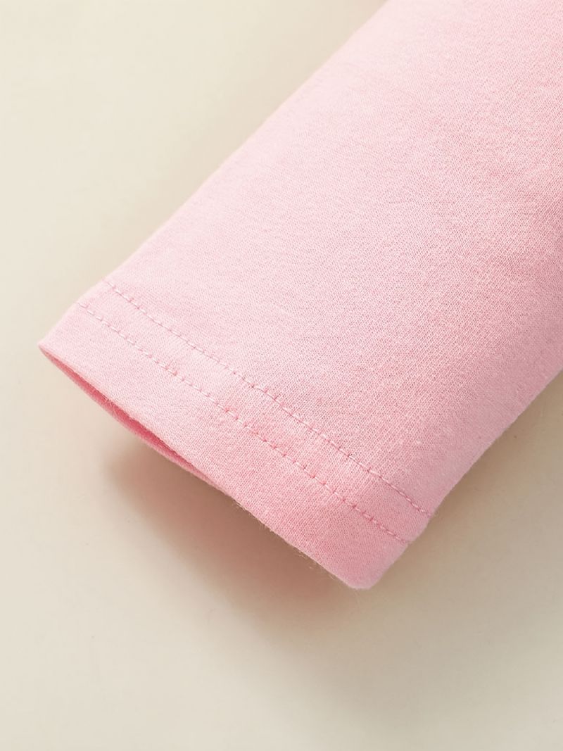 Piger Sød Elegant Hjerte Print Prinsesse Kjole Langærmet Color Block Til Vinter