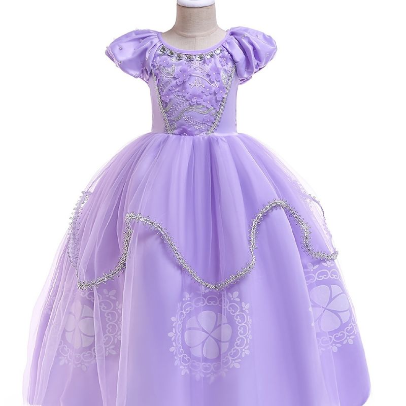 Piger Sofia Den Første Rapunzel Prinsesse Halloween Kostume Fancy Fest Cosplay Dress Up Fødselsdagskjole