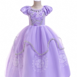 Piger Sofia Den Første Rapunzel Prinsesse Halloween Kostume Fancy Fest Cosplay Dress Up Fødselsdagskjole