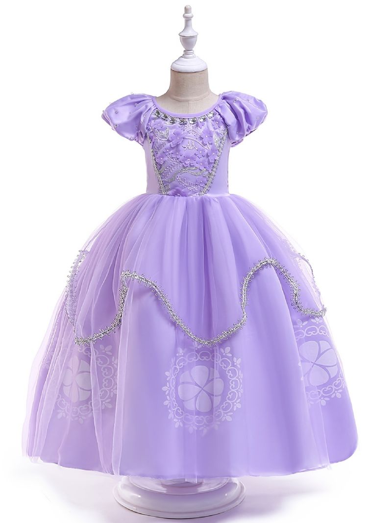 Piger Sofia Den Første Rapunzel Prinsesse Halloween Kostume Fancy Fest Cosplay Dress Up Fødselsdagskjole
