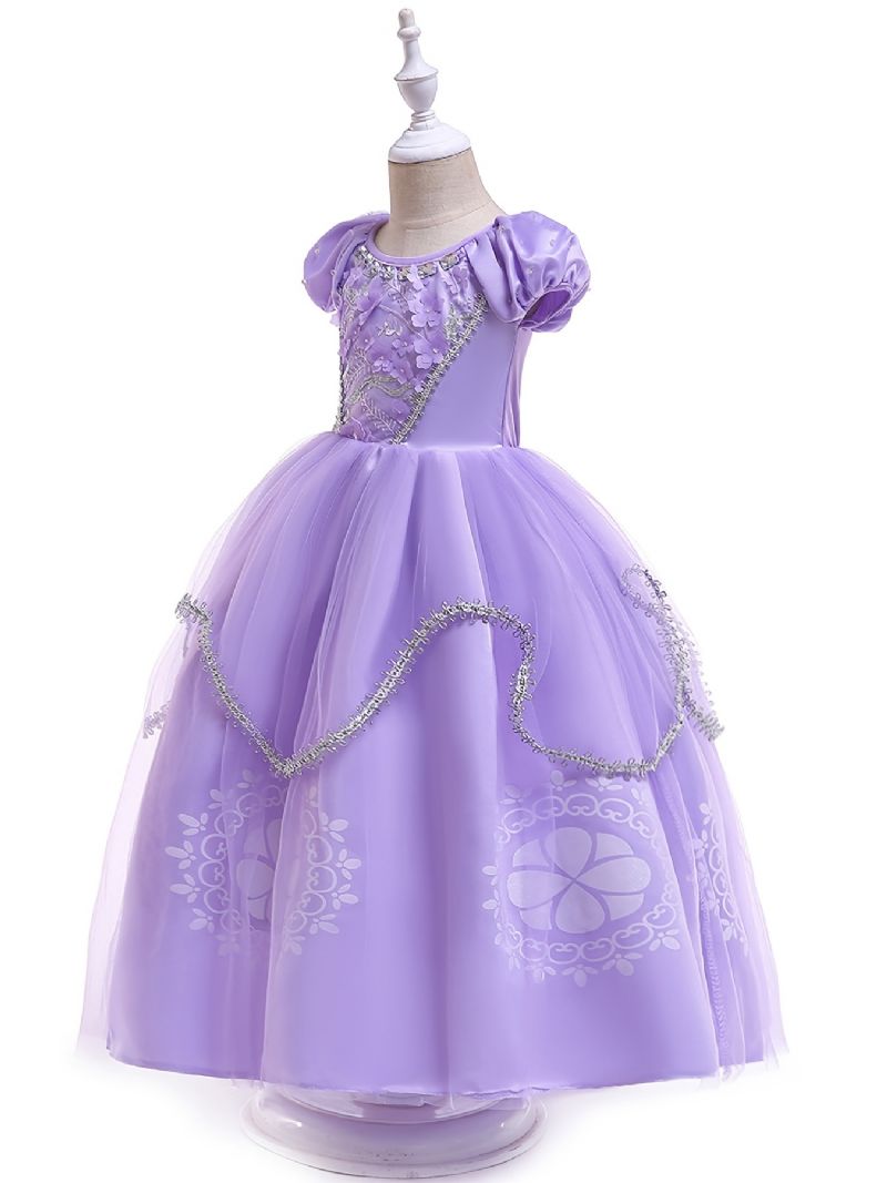 Piger Sofia Den Første Rapunzel Prinsesse Halloween Kostume Fancy Fest Cosplay Dress Up Fødselsdagskjole