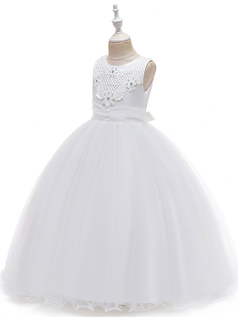 Piger Solid Kjole Prinsesse Jule Festkjole