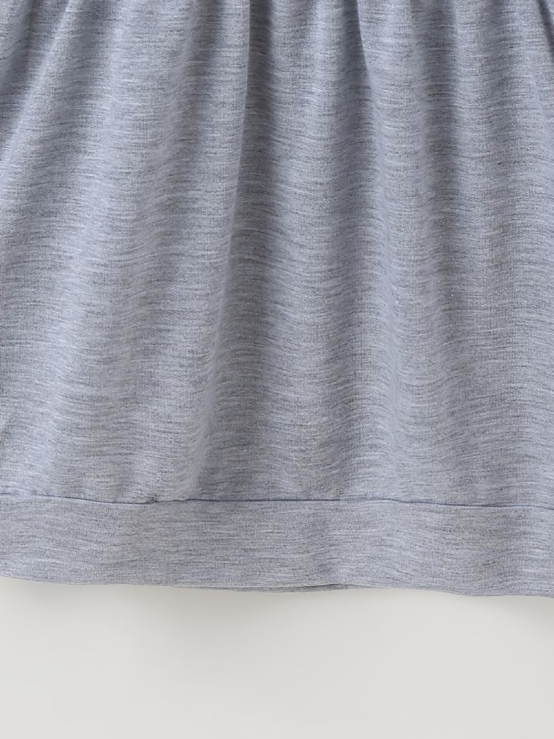 Piger Solid Langærmet Hætte Casual Dress Børnetøj