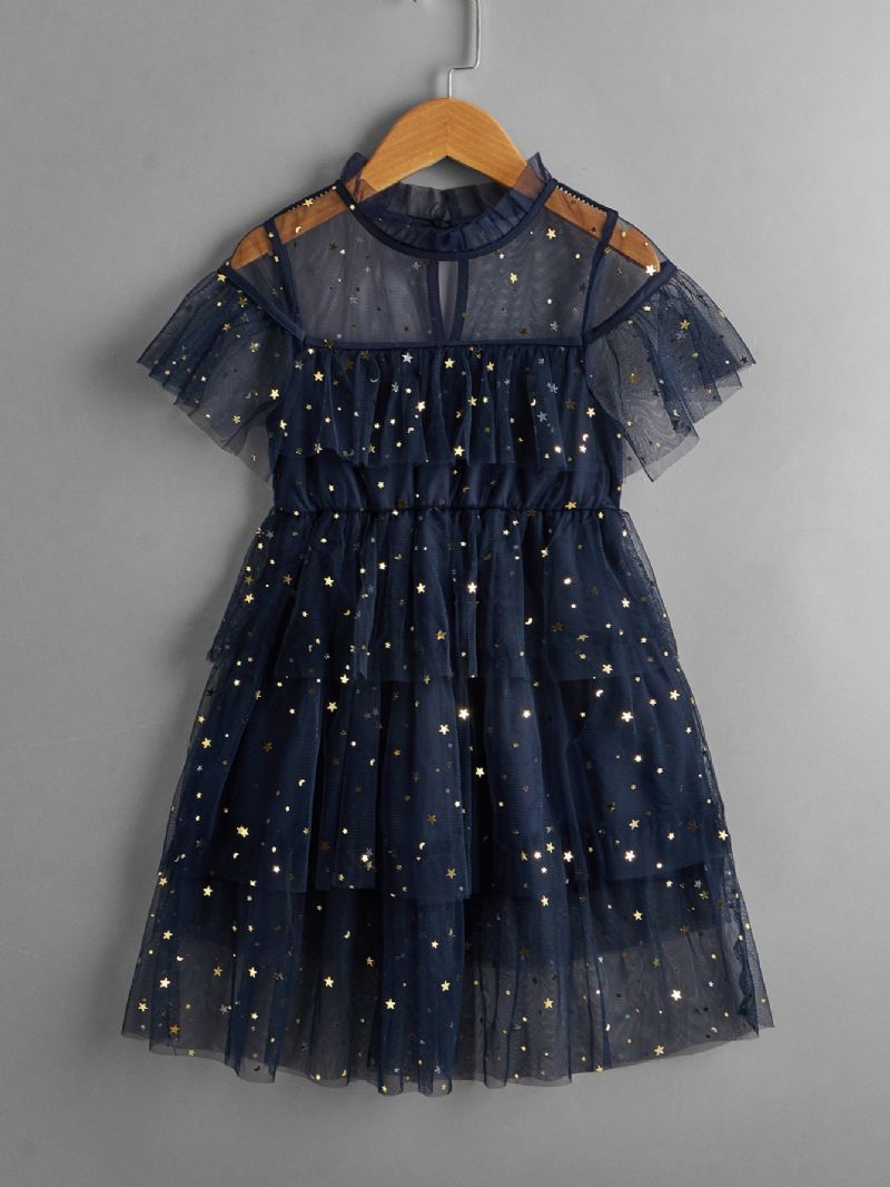 Piger Sparkle Tulle Dress Toddler With Stars First Birthday Photoshoot