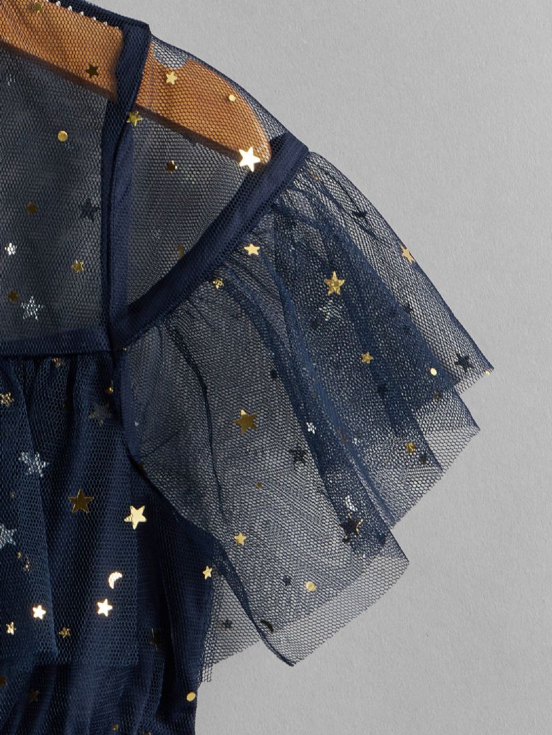 Piger Sparkle Tulle Dress Toddler With Stars First Birthday Photoshoot