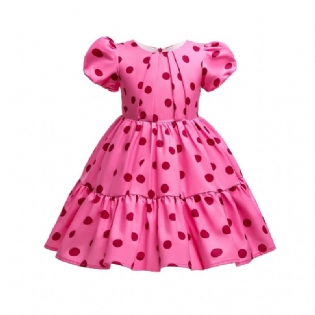Puffer-kjole Til Piger Polka Dots Princess Dress Børnetøj